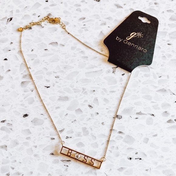 G by Gennaro Women's Gold Boss Necklace NEW - Picture 1 of 4